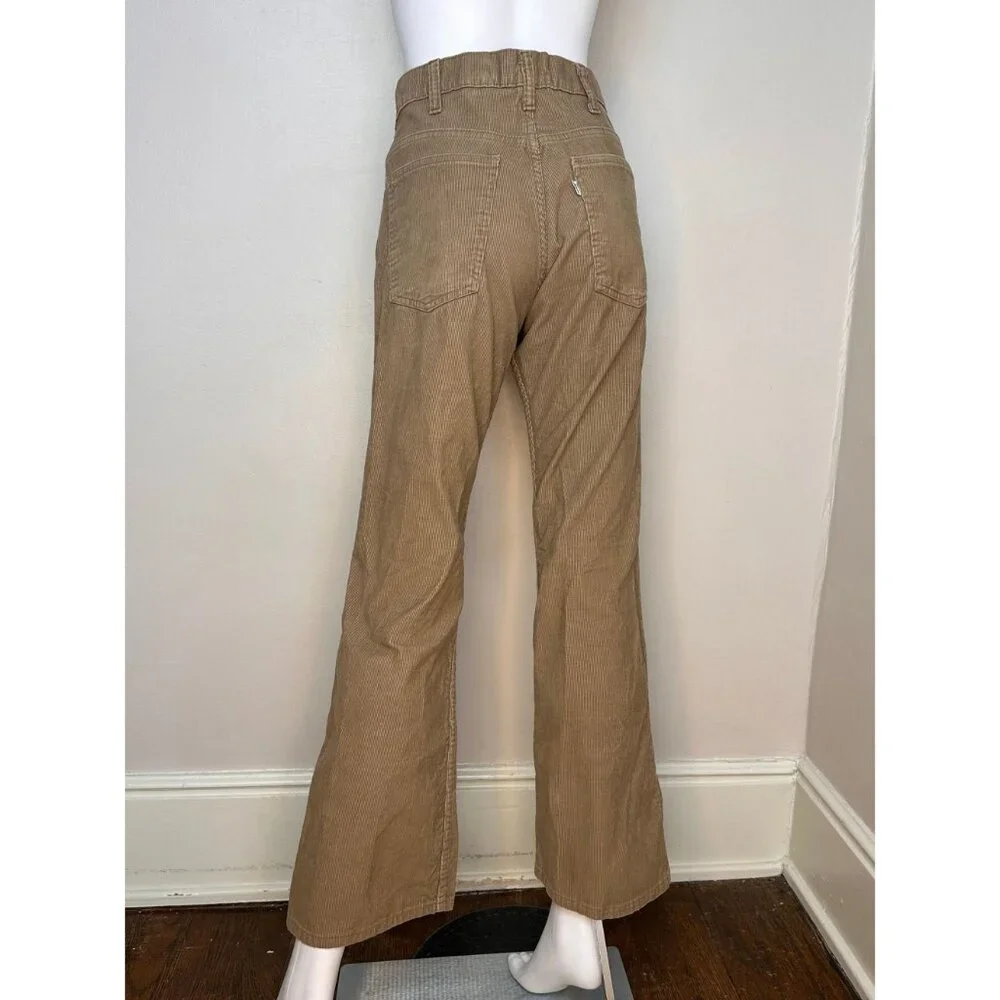 Vintage 1970s Tan Corduroy Pants, Levi’s Jeans 646 White Tab 30